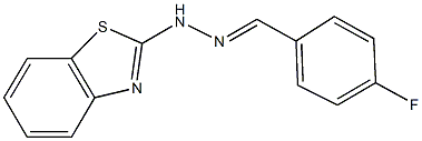 4-fluorobenzaldehyde 1,3-benzothiazol-2-ylhydrazone Struktur