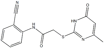 N-(2-cyanophenyl)-2-[(4-methyl-6-oxo-1,6-dihydro-2-pyrimidinyl)sulfanyl]acetamide Struktur