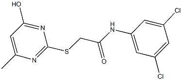 N-(3,5-dichlorophenyl)-2-[(4-hydroxy-6-methyl-2-pyrimidinyl)sulfanyl]acetamide,386763-26-4,结构式