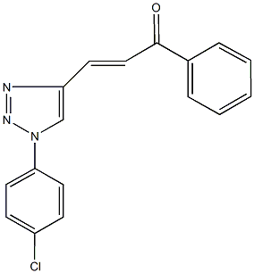 3-[1-(4-chlorophenyl)-1H-1,2,3-triazol-4-yl]-1-phenyl-2-propen-1-one Structure