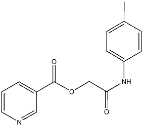 2-oxo-2-(4-toluidino)ethylnicotinate Struktur