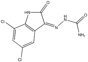 5,7-dichloro-1H-indole-2,3-dione 3-semicarbazone Struktur