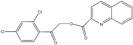 2-(2,4-dichlorophenyl)-2-oxoethyl 2-quinolinecarboxylate Structure