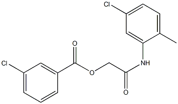 2-(5-chloro-2-methylanilino)-2-oxoethyl3-chlorobenzoate 结构式