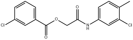 2-(3-chloro-4-methylanilino)-2-oxoethyl 3-chlorobenzoate,387864-52-0,结构式