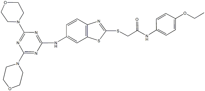 387881-92-7 2-({6-[(4,6-dimorpholin-4-yl-1,3,5-triazin-2-yl)amino]-1,3-benzothiazol-2-yl}sulfanyl)-N-(4-ethoxyphenyl)acetamide