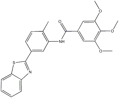 N-[5-(1,3-benzothiazol-2-yl)-2-methylphenyl]-3,4,5-trimethoxybenzamide 化学構造式