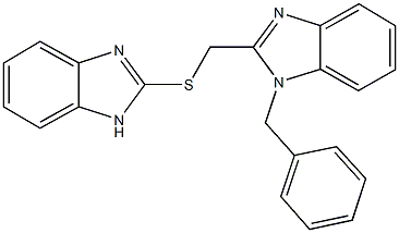 1H-benzimidazol-2-yl (1-benzyl-1H-benzimidazol-2-yl)methyl sulfide Structure