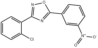 3-(2-chlorophenyl)-5-{3-nitrophenyl}-1,2,4-oxadiazole Structure