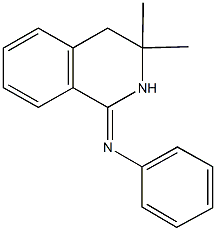 N-(3,3-dimethyl-3,4-dihydro-1(2H)-isoquinolinylidene)-N-phenylamine 化学構造式