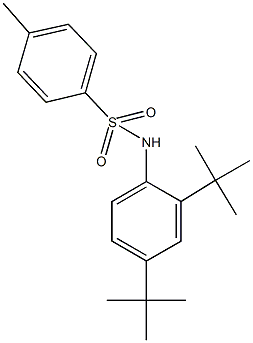 N-(2,4-ditert-butylphenyl)-4-methylbenzenesulfonamide 化学構造式