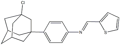 N-[4-(3-chloro-1-adamantyl)phenyl]-N-(2-thienylmethylene)amine Structure