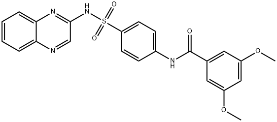 3,5-dimethoxy-N-{4-[(2-quinoxalinylamino)sulfonyl]phenyl}benzamide|