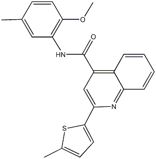 N-(2-methoxy-5-methylphenyl)-2-(5-methylthien-2-yl)quinoline-4-carboxamide Struktur