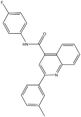 N-(4-fluorophenyl)-2-(3-methylphenyl)-4-quinolinecarboxamide Structure