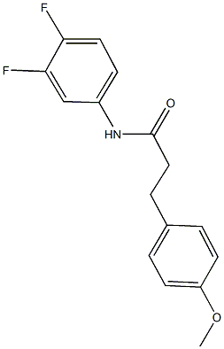 N-(3,4-difluorophenyl)-3-(4-methoxyphenyl)propanamide 结构式