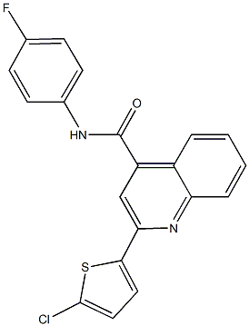 2-(5-chloro-2-thienyl)-N-(4-fluorophenyl)-4-quinolinecarboxamide 结构式