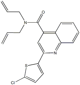 N,N-diallyl-2-(5-chloro-2-thienyl)-4-quinolinecarboxamide Struktur