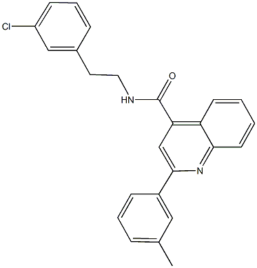 N-[2-(3-chlorophenyl)ethyl]-2-(3-methylphenyl)-4-quinolinecarboxamide,389079-33-8,结构式