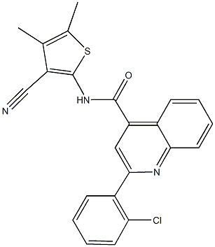 2-(2-chlorophenyl)-N-(3-cyano-4,5-dimethyl-2-thienyl)-4-quinolinecarboxamide|