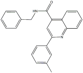 N-benzyl-2-(3-methylphenyl)-4-quinolinecarboxamide 化学構造式