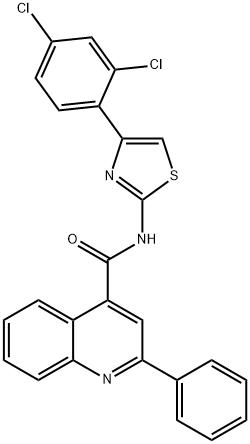 N-[4-(2,4-dichlorophenyl)-1,3-thiazol-2-yl]-2-phenyl-4-quinolinecarboxamide Structure