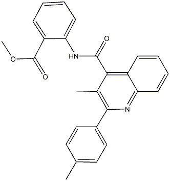 methyl 2-({[3-methyl-2-(4-methylphenyl)-4-quinolinyl]carbonyl}amino)benzoate|