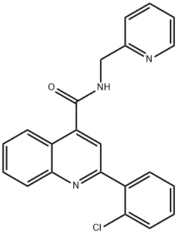 2-(2-chlorophenyl)-N-(2-pyridinylmethyl)-4-quinolinecarboxamide Structure