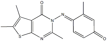 2,5,6-trimethyl-3-[(2-methyl-4-oxo-2,5-cyclohexadien-1-ylidene)amino]thieno[2,3-d]pyrimidin-4(3H)-one|