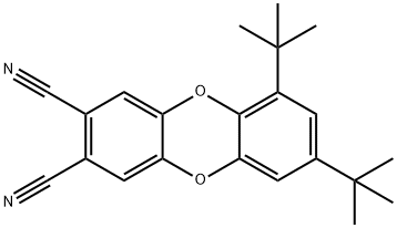 6,8-ditert-butyl-2,3-oxanthrenedicarbonitrile Struktur