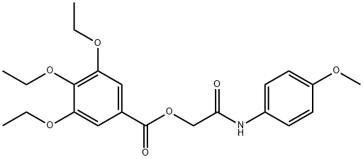 2-(4-methoxyanilino)-2-oxoethyl 3,4,5-triethoxybenzoate,389589-69-9,结构式