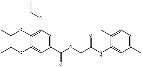 2-(2,5-dimethylanilino)-2-oxoethyl 3,4,5-triethoxybenzoate 结构式