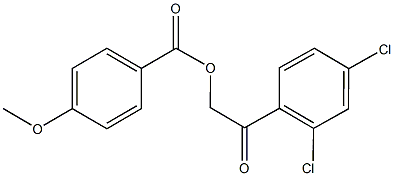 2-(2,4-dichlorophenyl)-2-oxoethyl 4-methoxybenzoate Struktur