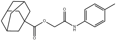 2-oxo-2-(4-toluidino)ethyl 1-adamantanecarboxylate Struktur