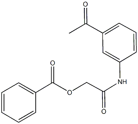 2-(3-acetylanilino)-2-oxoethyl benzoate Struktur