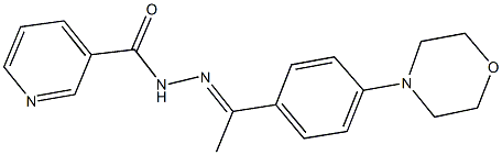 N'-{1-[4-(4-morpholinyl)phenyl]ethylidene}nicotinohydrazide Structure