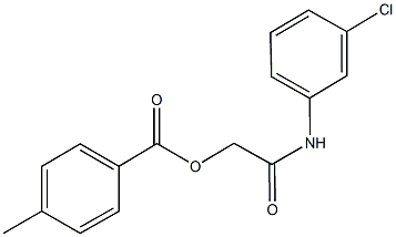 2-(3-chloroanilino)-2-oxoethyl 4-methylbenzoate Structure