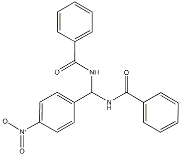 N-((benzoylamino){4-nitrophenyl}methyl)benzamide Struktur