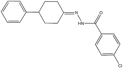 4-chloro-N'-(4-phenylcyclohexylidene)benzohydrazide,390786-70-6,结构式