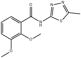2,3-dimethoxy-N-(5-methyl-1,3,4-thiadiazol-2-yl)benzamide 结构式