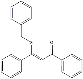 3-(benzylsulfanyl)-1,3-diphenyl-2-propen-1-one Structure