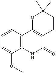 7-methoxy-2,2-dimethyl-2,3,4,6-tetrahydro-5H-pyrano[3,2-c]quinolin-5-one,3921-69-5,结构式