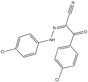 3-(4-chlorophenyl)-2-[(4-chlorophenyl)hydrazono]-3-oxopropanenitrile 化学構造式