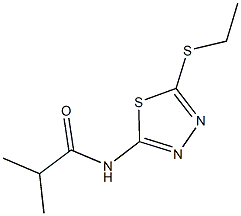 N-[5-(ethylsulfanyl)-1,3,4-thiadiazol-2-yl]-2-methylpropanamide 化学構造式