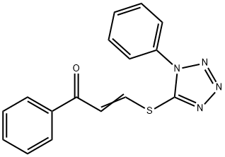 1-phenyl-3-[(1-phenyl-1H-tetraazol-5-yl)sulfanyl]-2-propen-1-one Struktur