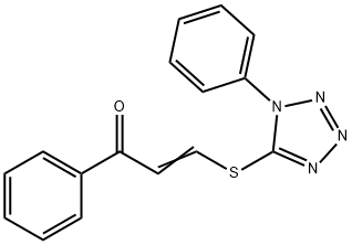 1-phenyl-3-[(1-phenyl-1H-tetraazol-5-yl)sulfanyl]-2-propen-1-one,392305-59-8,结构式