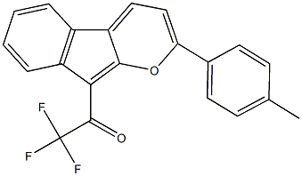 2,2,2-trifluoro-1-[2-(4-methylphenyl)indeno[2,1-b]pyran-9-yl]ethanone Struktur
