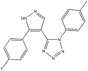 5-[5-(4-fluorophenyl)-1H-pyrazol-4-yl]-1-(4-methylphenyl)-1H-tetraazole Structure