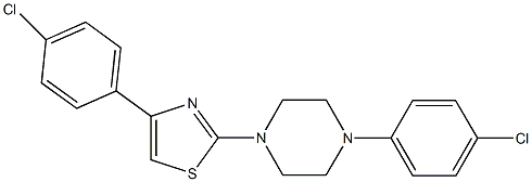 1-(4-chlorophenyl)-4-[4-(4-chlorophenyl)-1,3-thiazol-2-yl]piperazine Structure