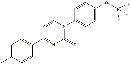 4-(4-methylphenyl)-1-[4-(trifluoromethoxy)phenyl]-2(1H)-pyrimidinethione,392307-32-3,结构式